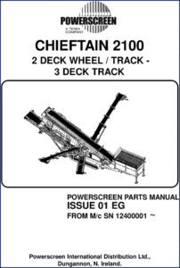 powerscreen chieftain 2100 parts catalog, powerscreen international distribution parts catalog, powerscreen international distribution chieftain