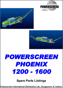 powerscreen phoenix 1200 phoenix 1600 parts catalog, powerscreen parts catalog, powerscreen phoenix