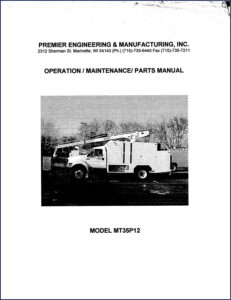 premier mt35p12 service manual, premier engineering & manufacturing service manual, premier engineering & manufacturing mt35p12