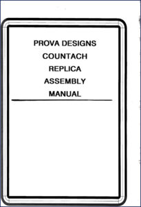 prova countach replica installation manual, prova manual, prova countach