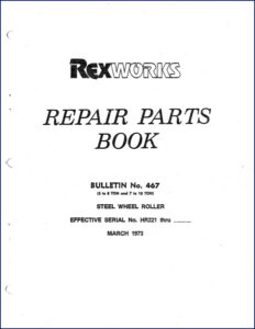 rexworks 5 to 8 ton, 7 to 10, rexworks parts catalog, rexworks 5
