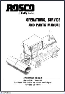 rosco sweeppro broom 2006 service manual review, rosco service manual, rosco sweeppro