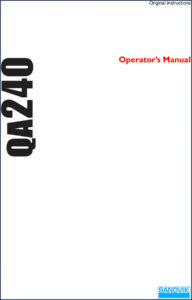 sandvik qa240 2010 operators manual, sandvik manual, sandvik qa240