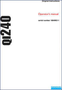 sandvik qi240 operators manual, sandvik manual, sandvik qi240