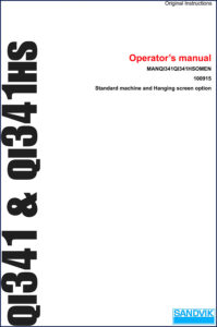 sandvik qi341, qi341hs operators manual, sandvik manual, sandvik qi341,