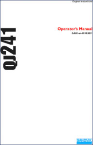 sandvik qj241 2011 operators manual, sandvik manual, sandvik qj241