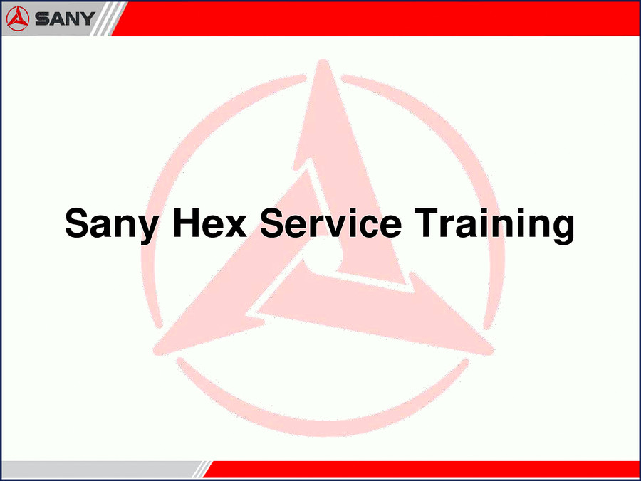 sany hex training manual (1g, sany manual, sany hex