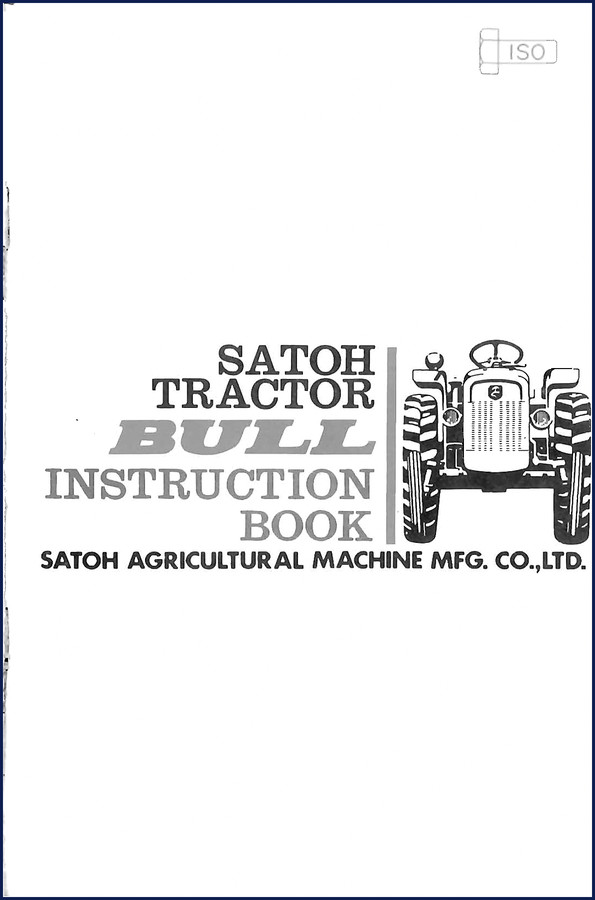 satoh bull operators manual, satoh manual, satoh bull