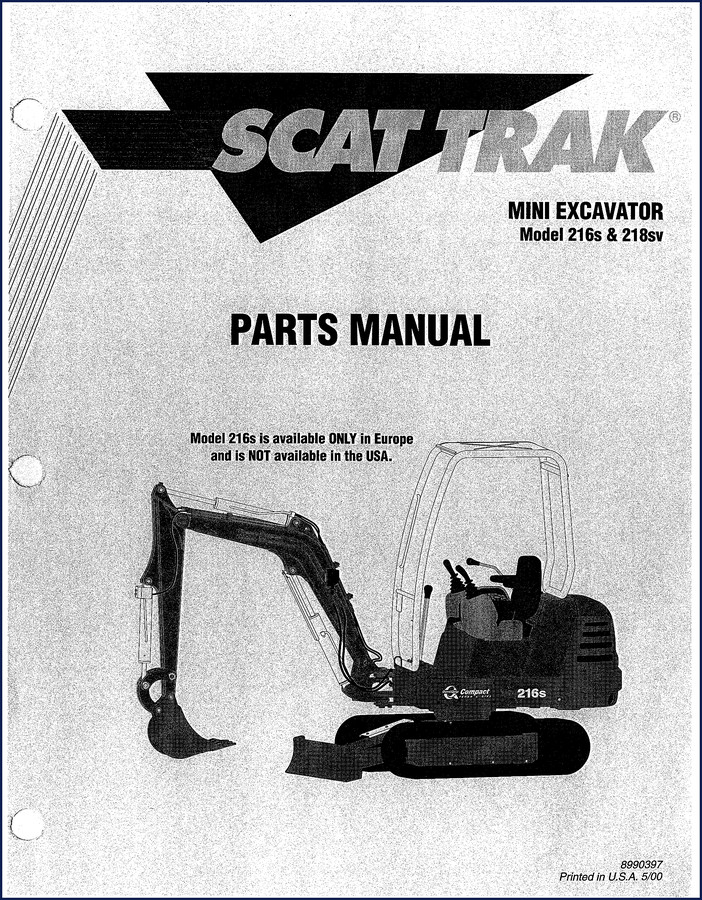 scat trak 216s, 218sv 2000 parts catalog, scat trak parts catalog, scat trak trak