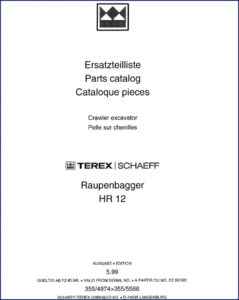 schaeff hr 12 1999 parts catalog, schaeff parts catalog, schaeff hr