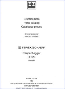 schaeff hr 26 1983 parts catalog, schaeff parts catalog, schaeff hr