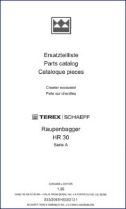 schaeff hr 30 1995 parts catalog, schaeff parts catalog, schaeff hr