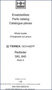schaeff skl 840 1985 parts catalog, schaeff parts catalog, schaeff skl