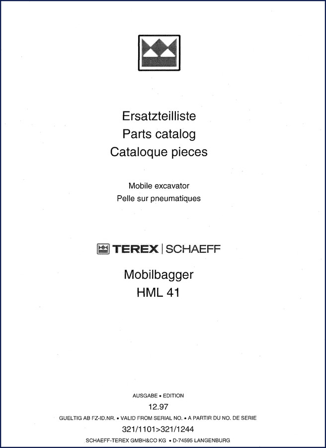 schaeff, schaeff-terex manual