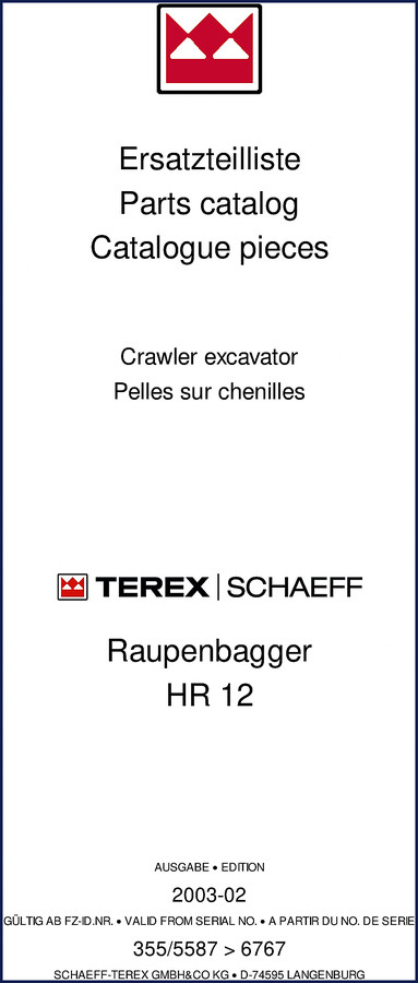 schaeff, schaeff-terex manual