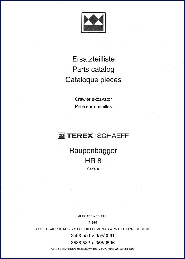 schaeff, schaeff-terex manual