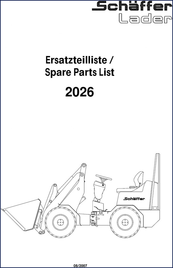 schäffer 2026 2007 parts catalog, schäffer parts catalog, schäffer 2026
