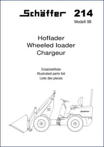 schäffer 214 1998 parts catalog, schäffer parts catalog, schäffer 214