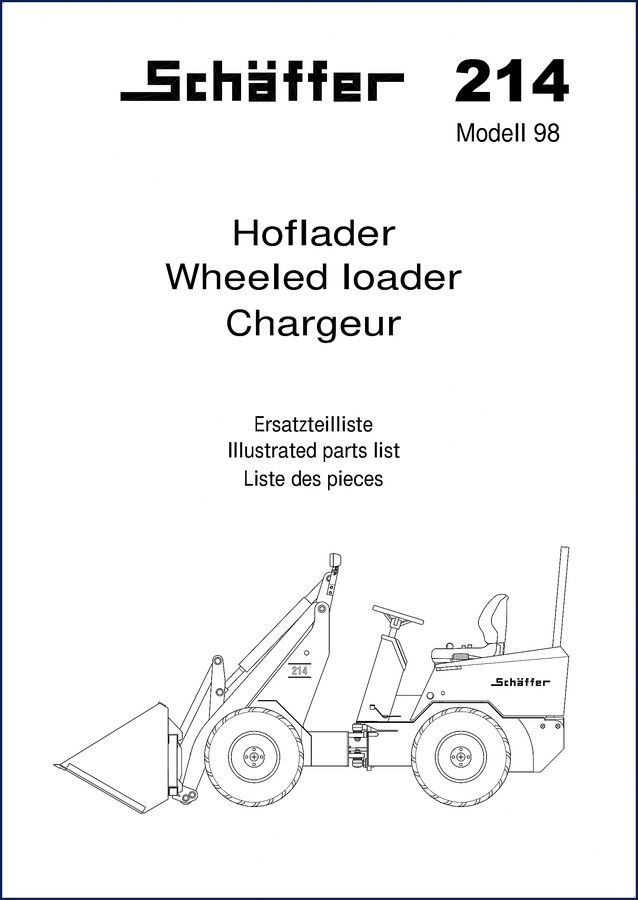 schäffer 214 1998 parts catalog, schäffer parts catalog, schäffer 214