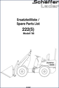 schäffer 222(s) 2007 parts catalog, schäffer parts catalog, schäffer 222(s)