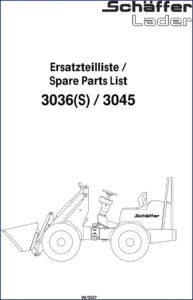schäffer 3036, 3036s, 3045 2007 parts catalog, schäffer parts catalog, schäffer 3036,