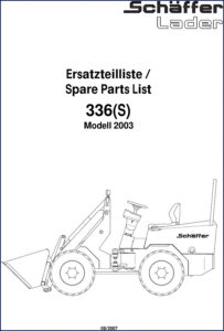schäffer 336(s) 2007 parts catalog, schäffer parts catalog, schäffer 336(s)