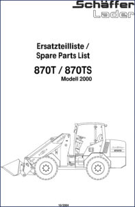 schäffer 870t, 870ts 2004 parts catalog, schäffer parts catalog, schäffer 870t,