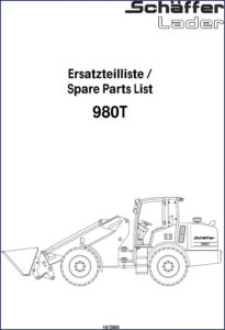 schäffer 980t 2005 parts catalog, schäffer parts catalog, schäffer 980t