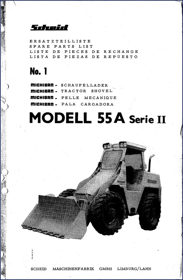 scheid 55a serie ii parts catalog, scheid parts catalog, scheid 55a