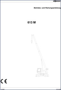 sennebogen 613 m 2005 operators manual, sennebogen manual, sennebogen 613