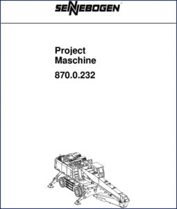 sennebogen 870 technical manual, sennebogen manual, sennebogen 870