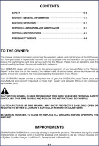 shibaura cm mower operators manual, shibaura manual, shibaura cm