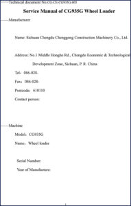 sichuan chengdu chenggong cg935g service manual, sichuan chengdu chenggong construction machinery service manual, sichuan chengdu chenggong construction machinery chengdu