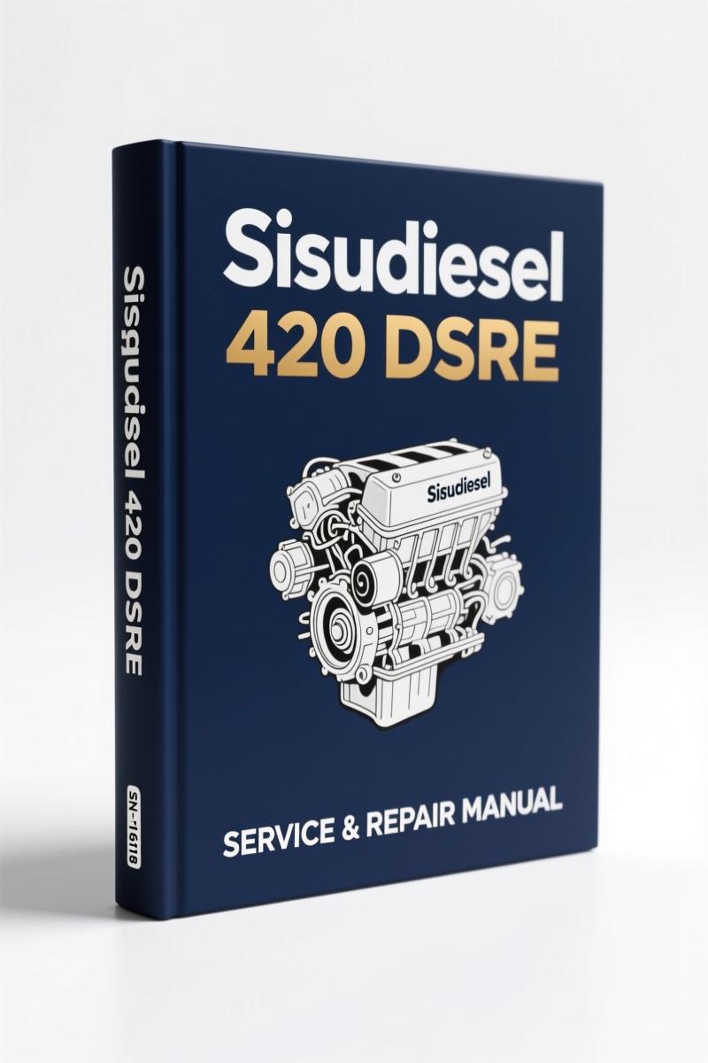 Sisudiesel 420 DSRE Parts Catalog cover showing engine assembly and part numbering layout