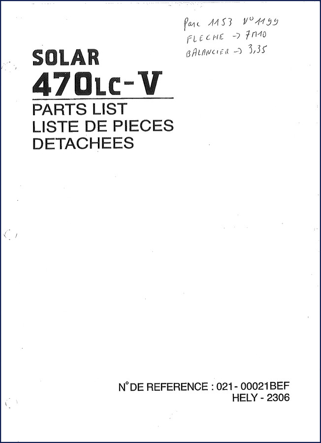 solar 470lc, solar manual