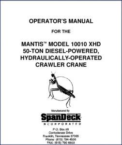 span deck 10010 xhd 1997 operators manual, span deck manual, span deck deck