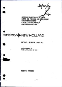sperry new holland 1540 super 1540 al parts, sperry new holland parts catalog, sperry new holland new