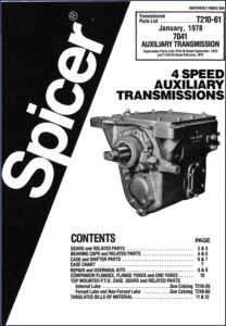 dana spicer 7041 1978 parts catalog, dana spicer parts catalog, dana spicer spicer
