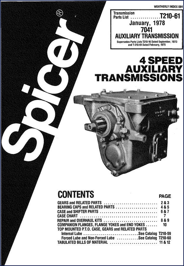 dana spicer 7041 1978 parts catalog, dana spicer parts catalog, dana spicer spicer