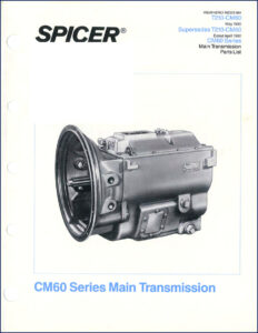 dana spicer cm60 1990 parts catalog, dana spicer parts catalog, dana spicer spicer
