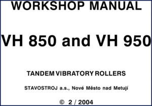 stavostroj vh 850, vh 950 2004 workshop manual, stavostroj workshop manual, stavostroj vh