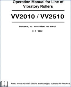 stavostroj vv2010 vv2510 2002 operators manual, stavostroj manual, stavostroj vv2010