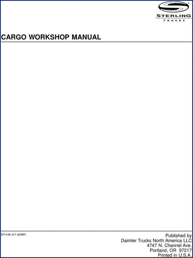 sterling cargo 2008 workshop manual, sterling workshop manual, sterling cargo