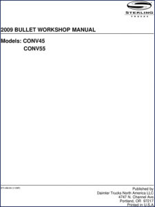 sterling conv45, conv55 2009 workshop manual, sterling workshop manual, sterling conv45,