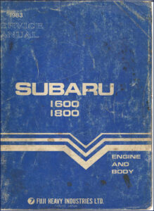 subaru 1600, 1800 1983 service manual, subaru service manual, subaru 1600,