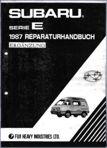 subaru e10, e12 1987 repair manual, subaru repair manual, subaru e10,