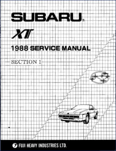 subaru xt 1988 service manual, subaru service manual, subaru xt