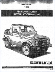 1992 suzuki samurai a/c installation manual, suzuki manual, suzuki suzuki
