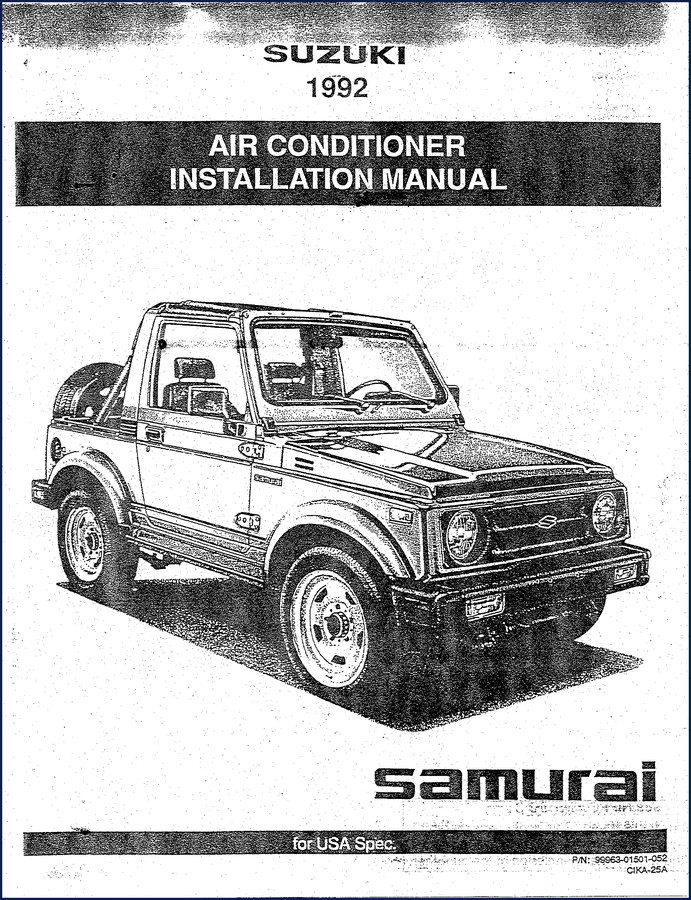 1992 suzuki samurai a/c installation manual, suzuki manual, suzuki suzuki