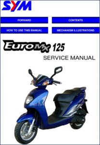 sym euro mx 125 service manual, sym service manual, sym euro